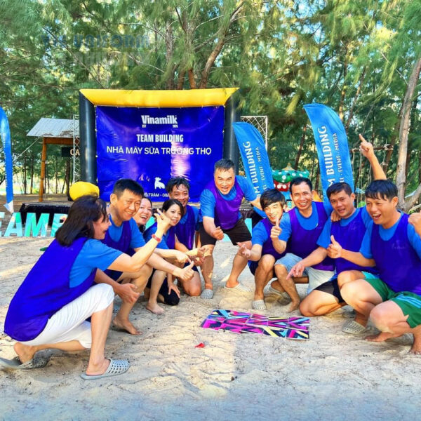 Áo lưới teambuilding xanh