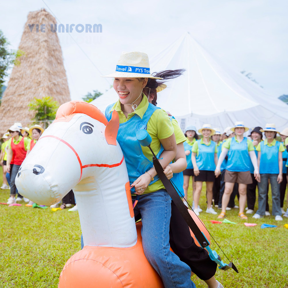 Áo thun teambuilding xanh nõn chuối