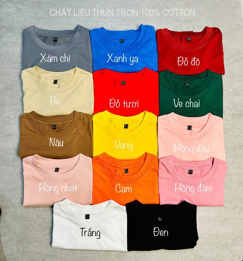 Bảng màu áo thun lớp 2026