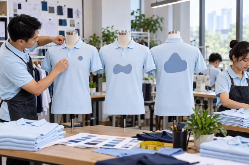 Vị trí in logo trên mẫu áo sự kiện