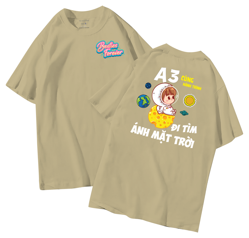 đồng phục áo lớp in hình mới nhất, hình in bên đẹp cute dễ thương