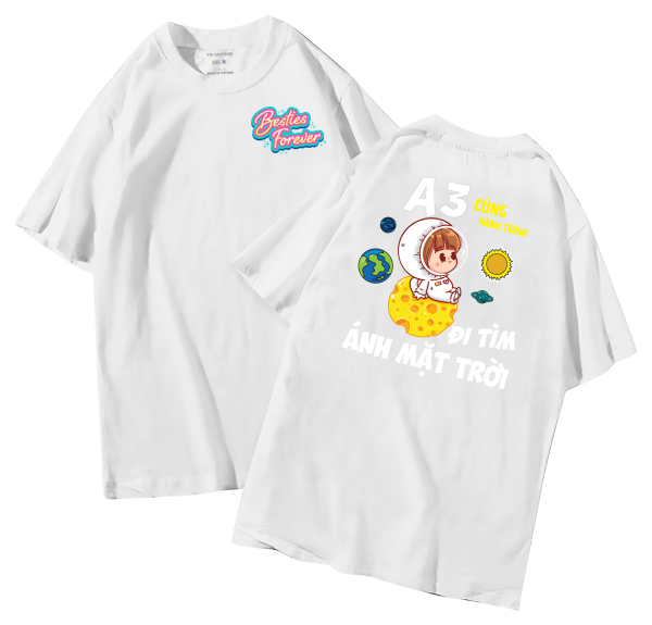 đồng phục áo lớp in hình mới nhất, hình in bên đẹp cute dễ thương