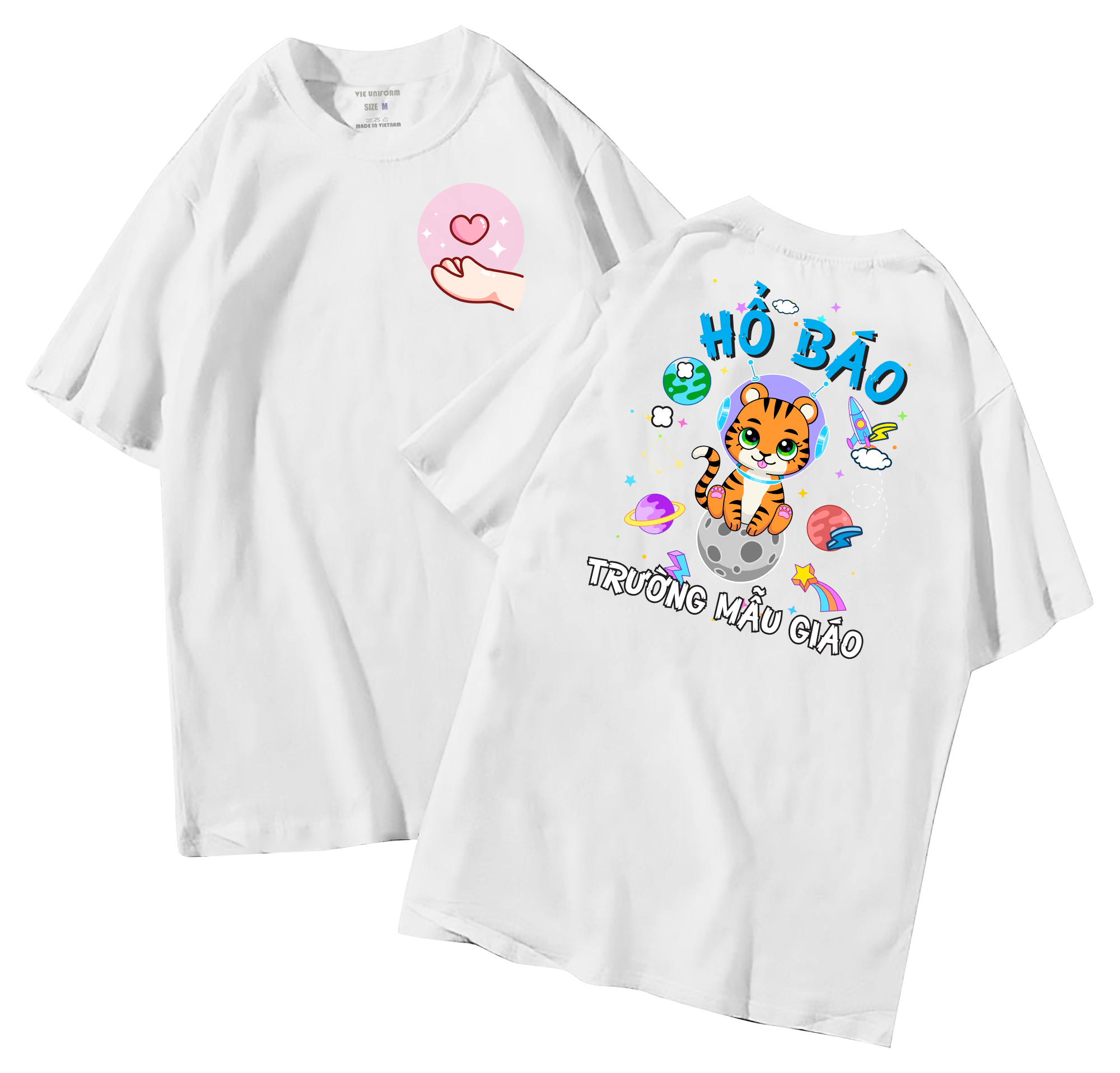 đồng phục áo lớp in hình mới nhất, hình in bên đẹp cute dễ thương