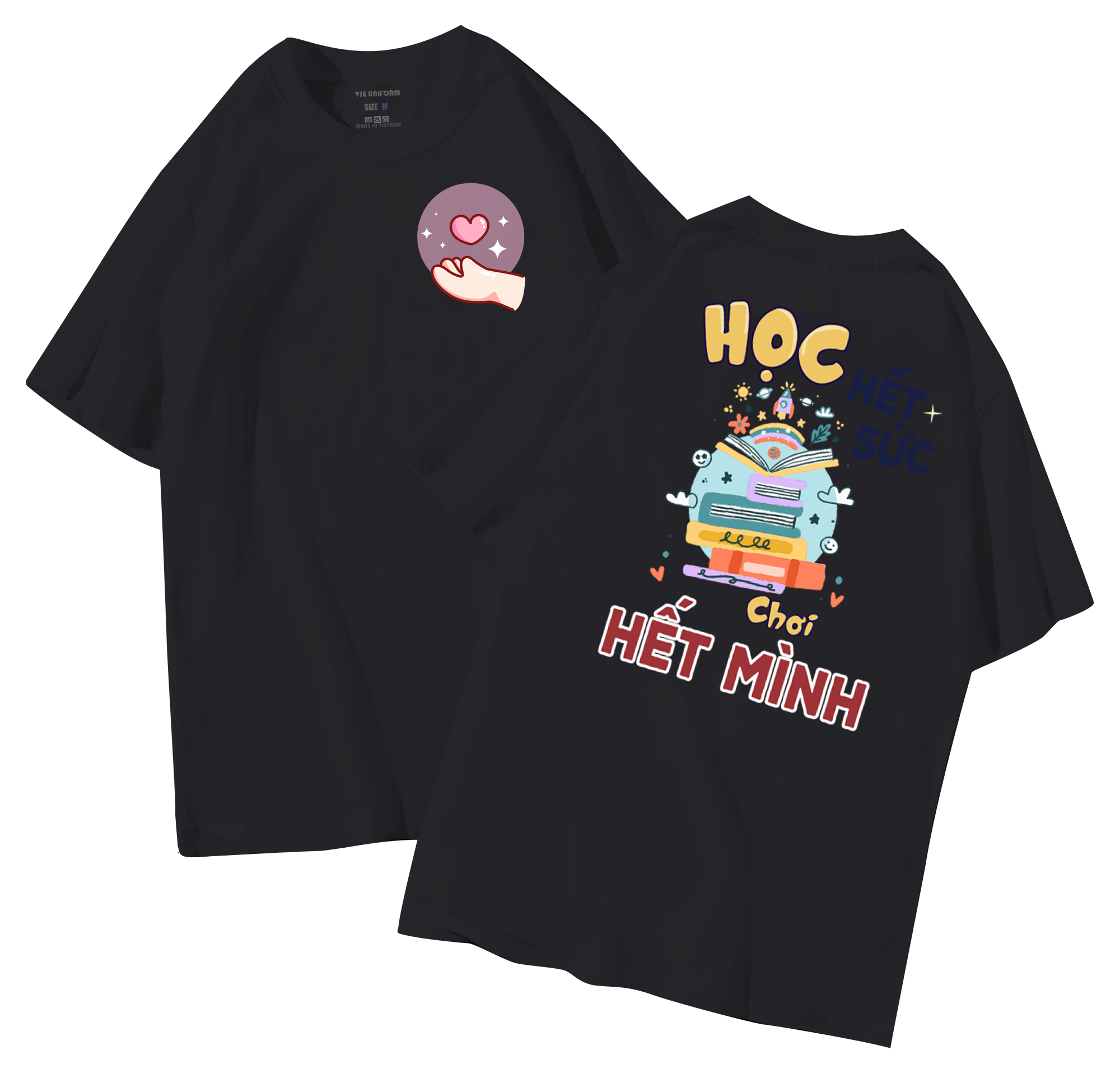 đồng phục áo lớp in hình mới nhất, hình in bên đẹp cute dễ thương