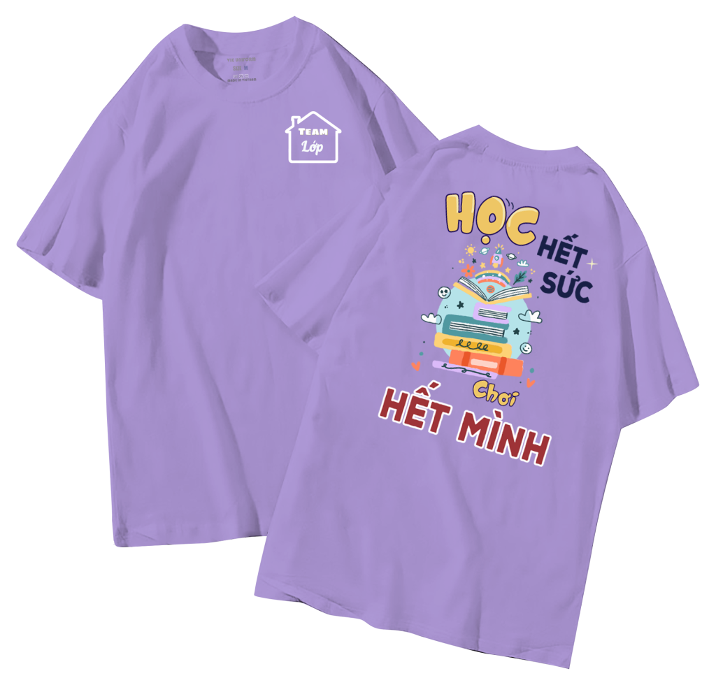 đồng phục áo lớp in hình mới nhất, hình in bên đẹp cute dễ thương