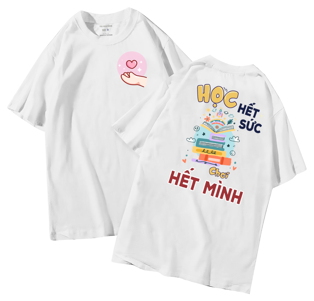 đồng phục áo lớp in hình mới nhất, hình in bên đẹp cute dễ thương