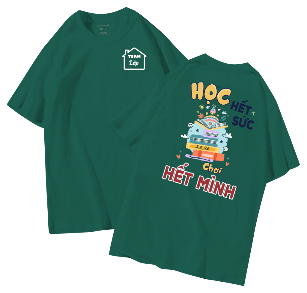 đồng phục áo lớp in hình mới nhất, hình in bên đẹp cute dễ thương
