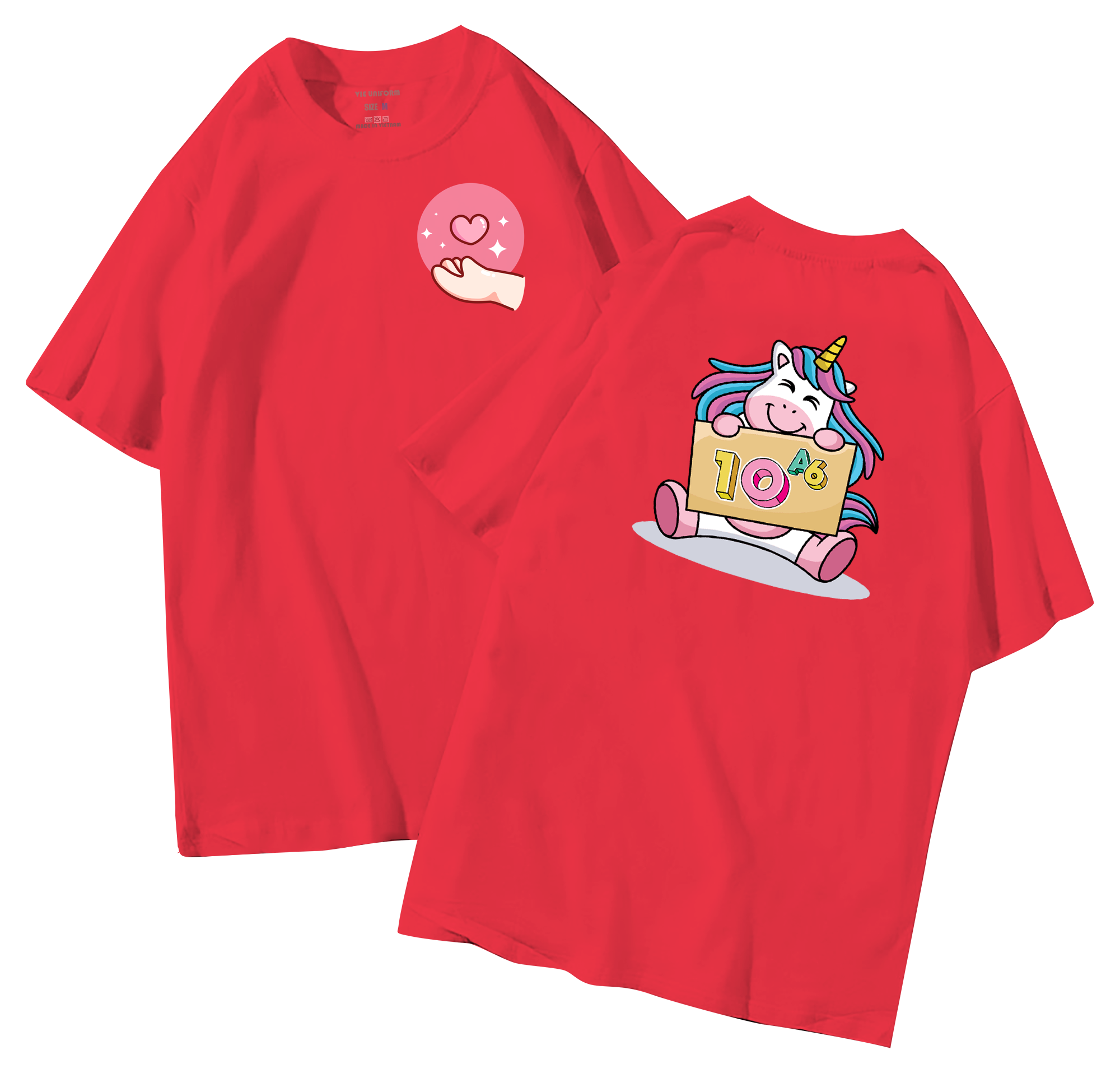 đồng phục áo lớp in hình mới nhất, hình in bên đẹp cute dễ thương
