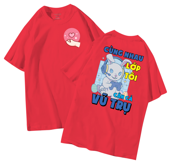 đồng phục áo lớp in hình mới nhất, hình in bên đẹp cute dễ thương