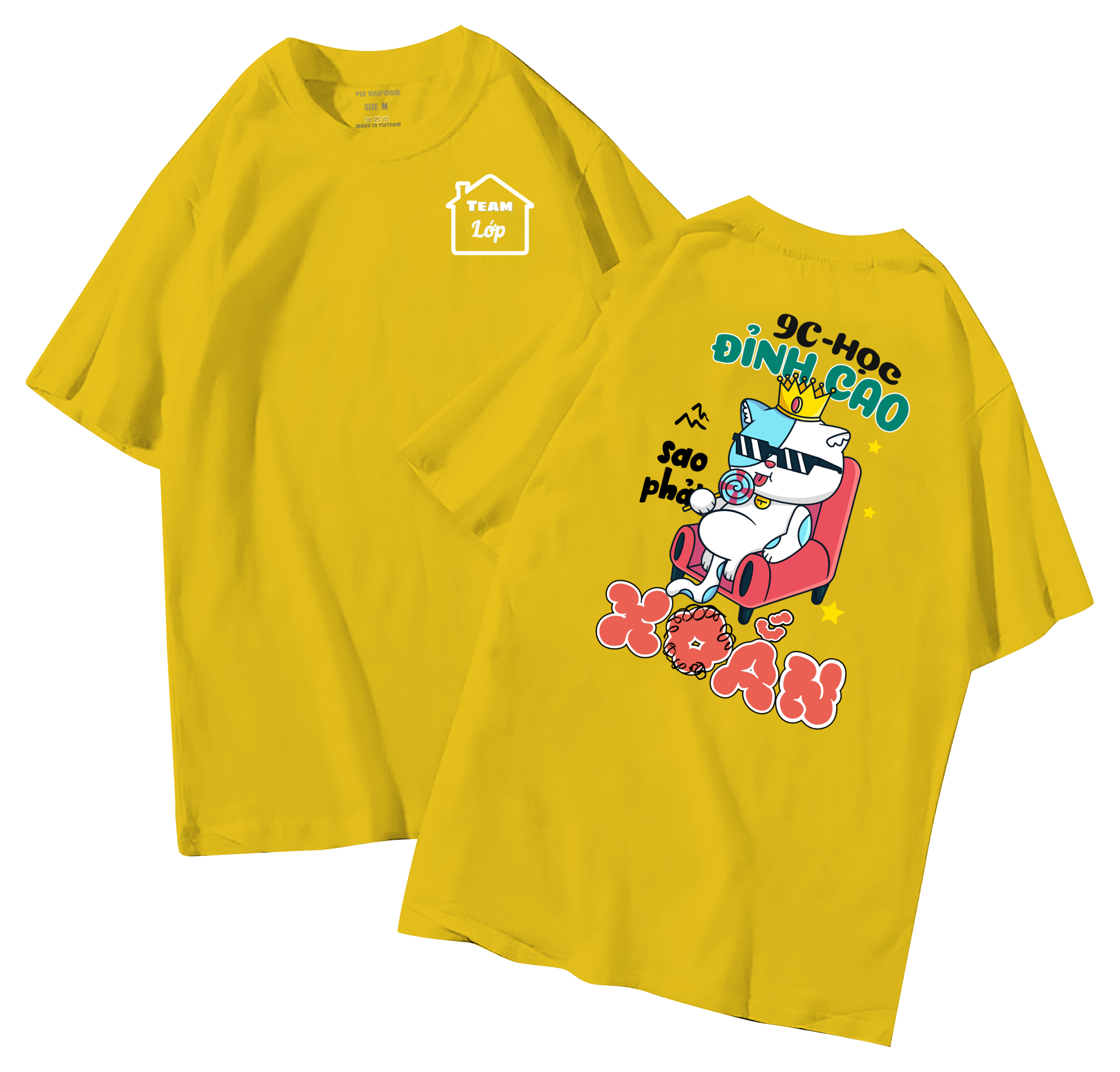 đồng phục áo lớp in hình mới nhất, hình in bên đẹp cute dễ thương