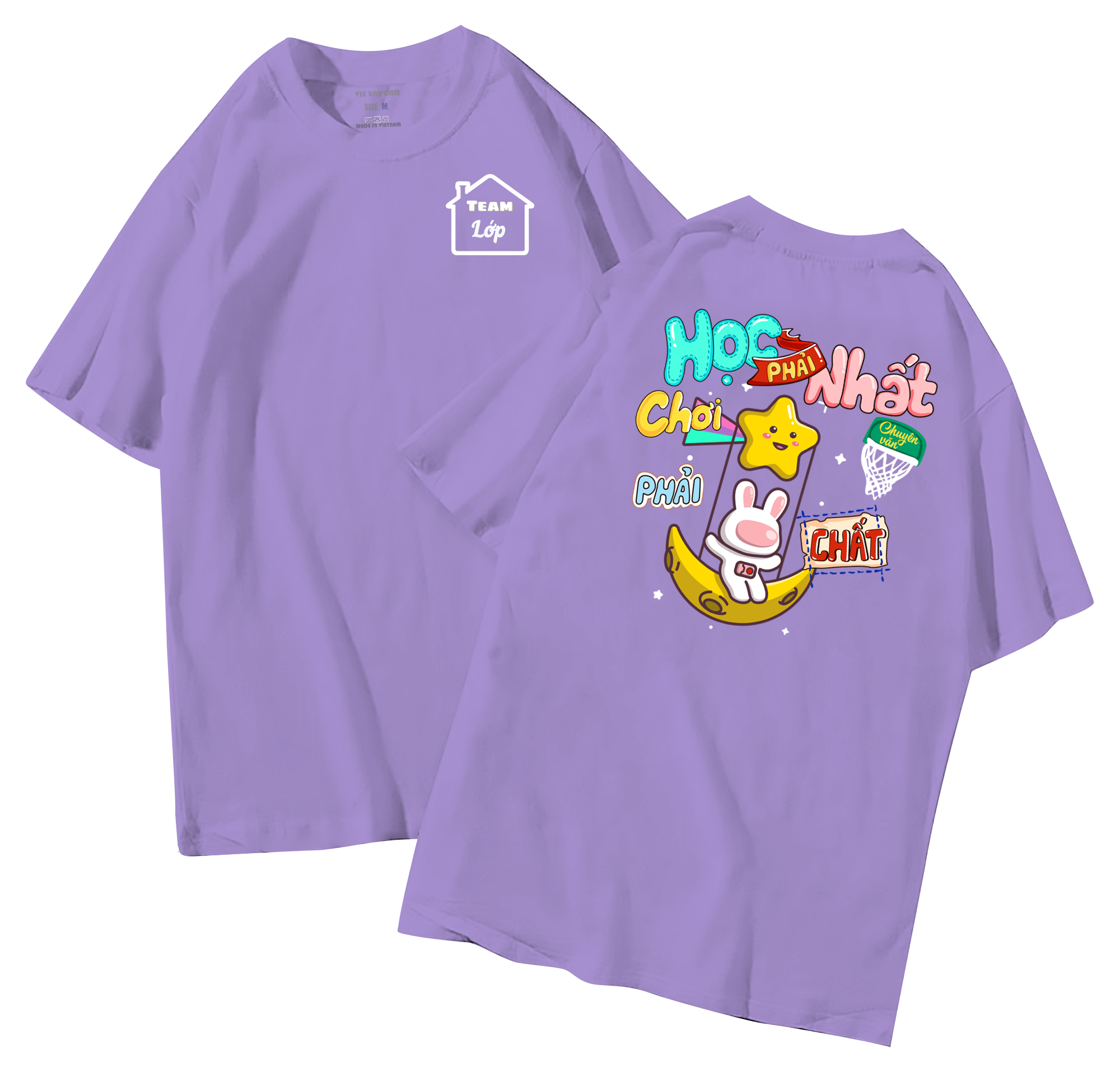 đồng phục áo lớp in hình mới nhất, hình in bên đẹp cute dễ thương