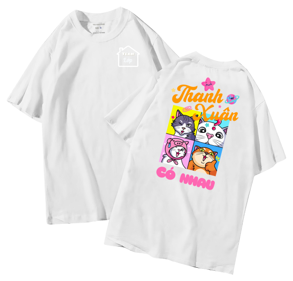 đồng phục áo lớp in hình mới nhất, hình in bên đẹp cute dễ thương