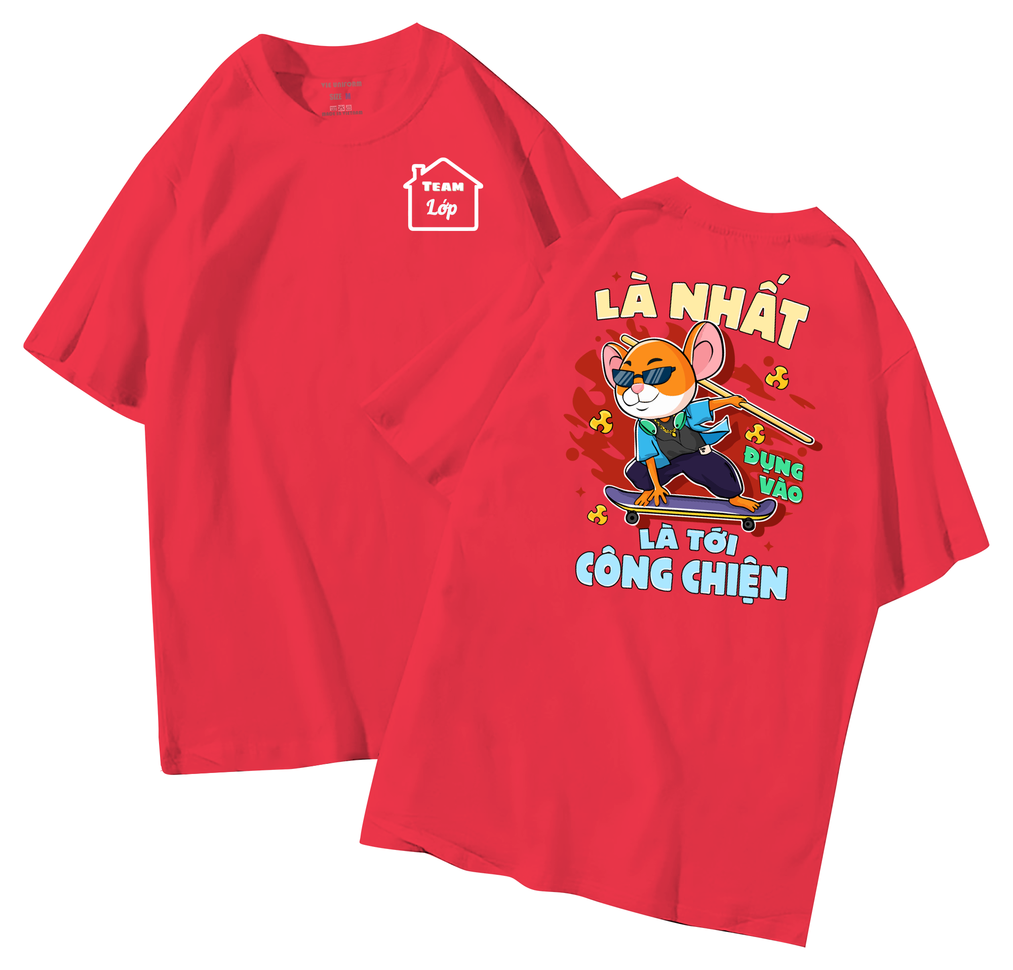 đồng phục áo lớp in hình mới nhất, hình in bên đẹp cute dễ thương