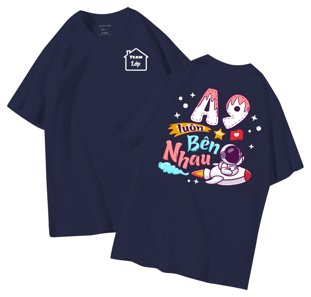 đồng phục áo lớp in hình mới nhất, hình in bên đẹp cute dễ thương