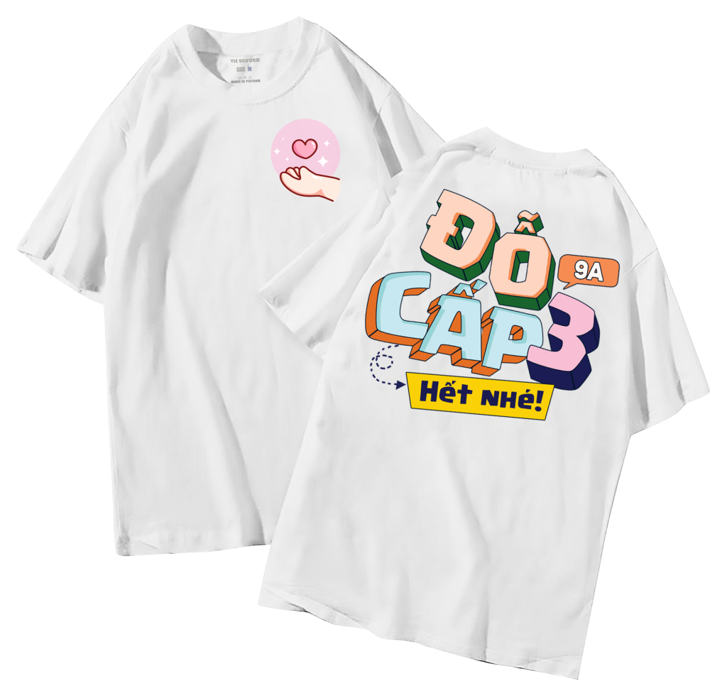 đồng phục áo lớp in hình mới nhất, hình in bên đẹp cute dễ thương