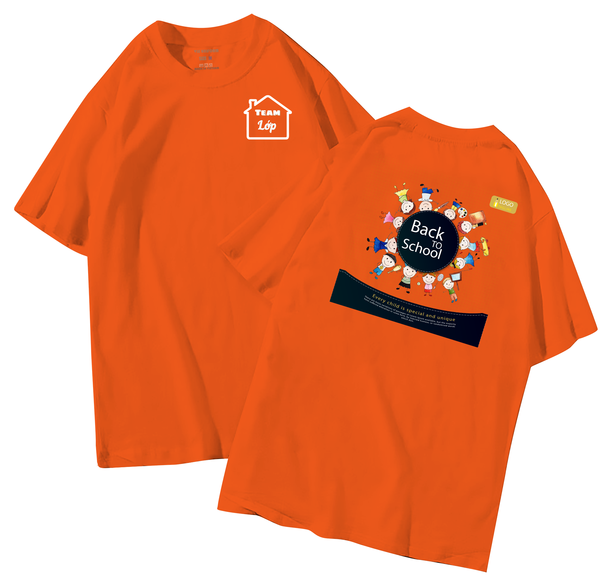 Áo lớp in hình 21.10 C đồng phục áo lớp in hình mới nhất, hình in bên đẹp cute dễ thương