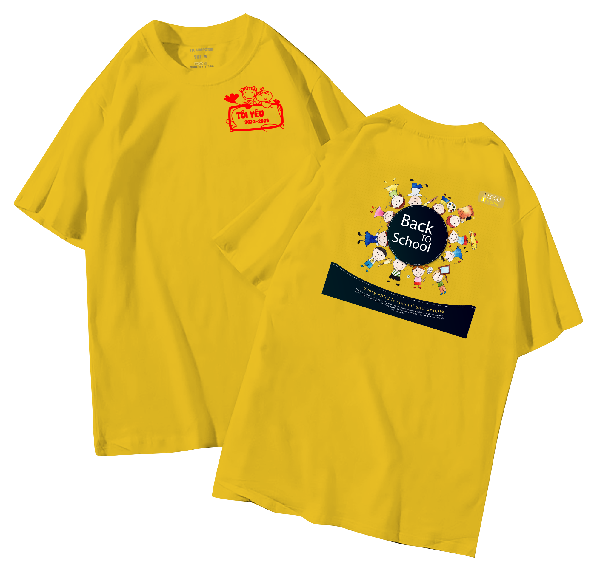 Áo lớp in hình 21.10 V đồng phục áo lớp in hình mới nhất, hình in bên đẹp cute dễ thương