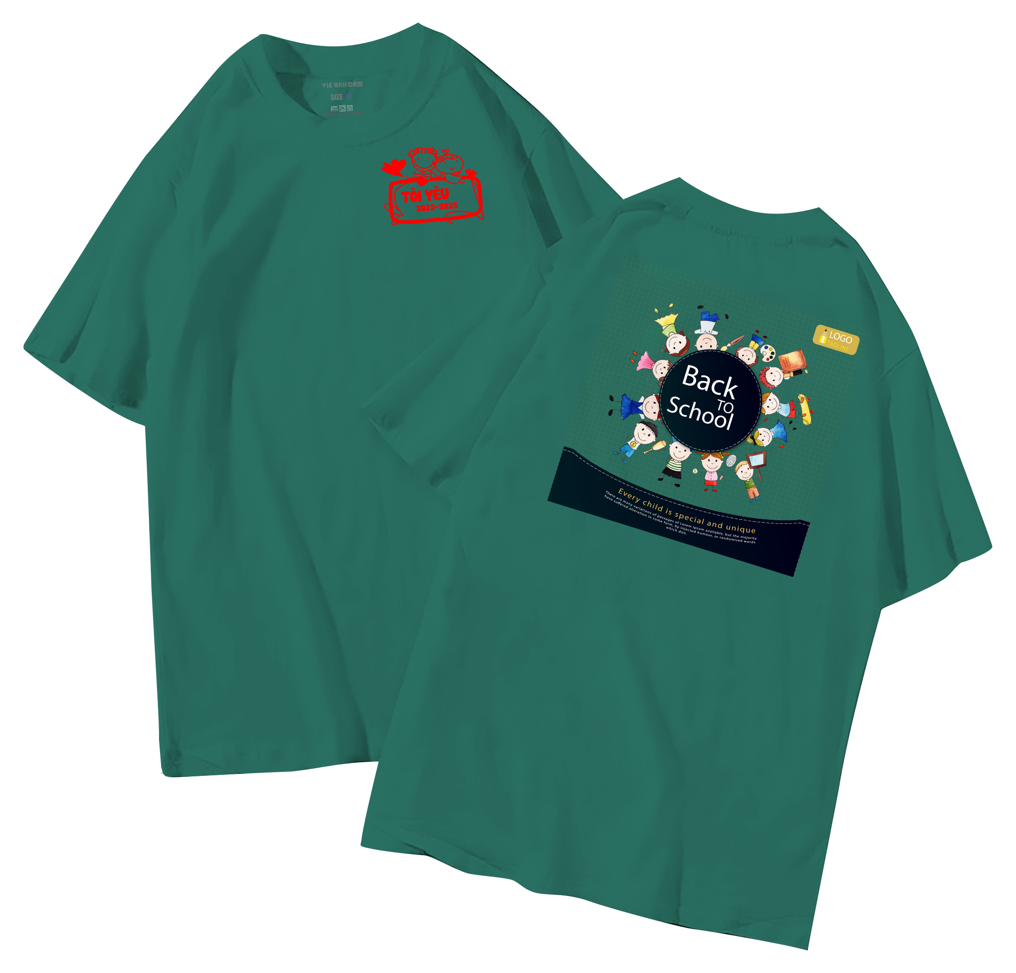 Áo lớp in hình 21.10 VE đồng phục áo lớp in hình mới nhất, hình in bên đẹp cute dễ thương