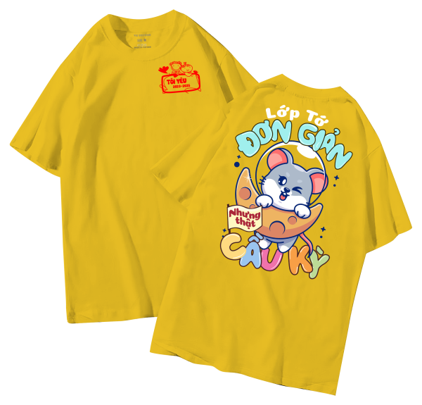 đồng phục áo lớp in hình mới nhất, hình in bên đẹp cute dễ thương