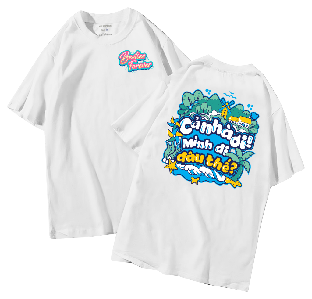 đồng phục áo lớp in hình mới nhất, hình in bên đẹp cute dễ thương