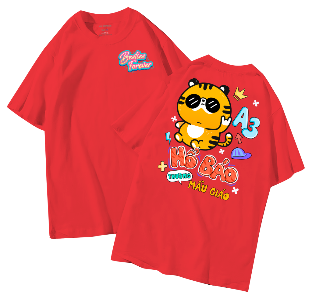 đồng phục áo lớp in hình mới nhất, hình in bên đẹp cute dễ thương