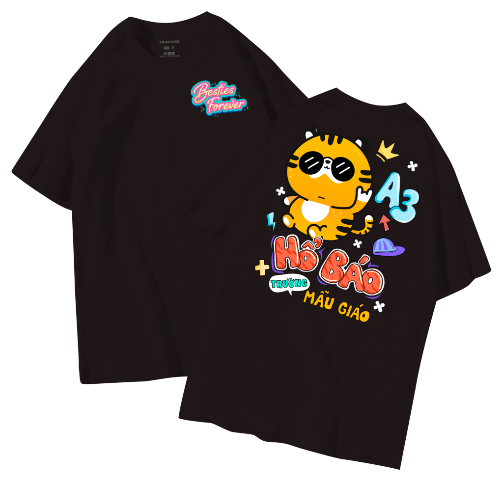 đồng phục áo lớp in hình mới nhất, hình in bên đẹp cute dễ thương