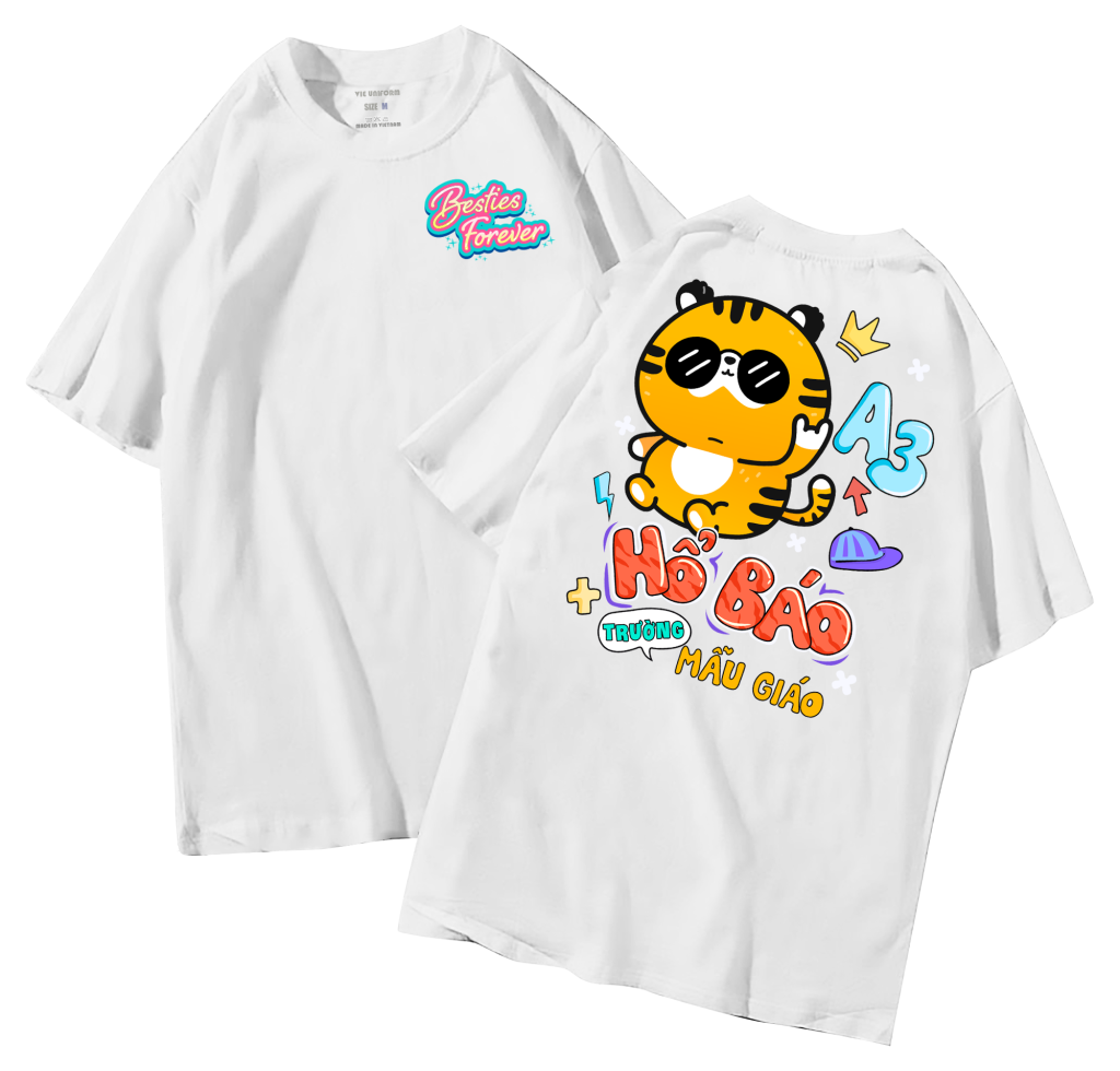 đồng phục áo lớp in hình mới nhất, hình in bên đẹp cute dễ thương