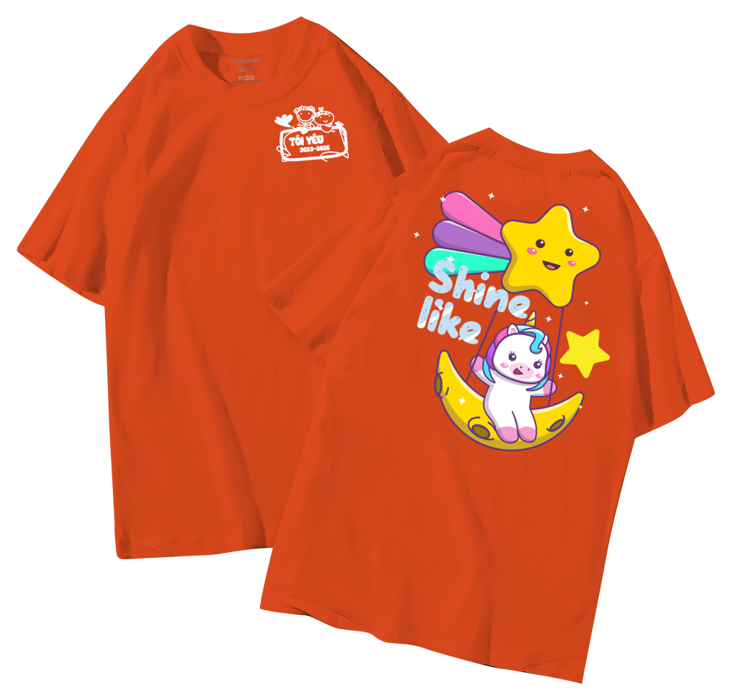 đồng phục áo lớp in hình mới nhất, hình in bên đẹp cute dễ thương