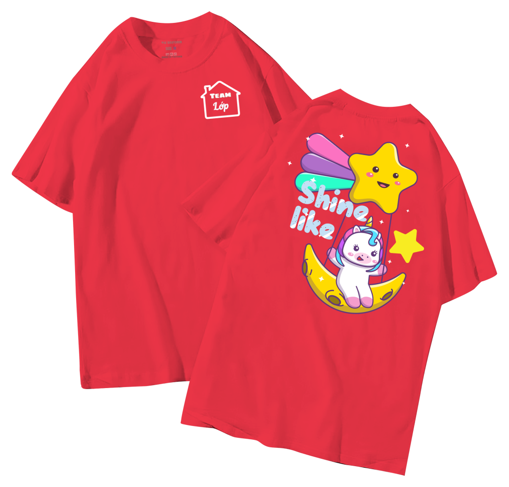 đồng phục áo lớp in hình mới nhất, hình in bên đẹp cute dễ thương