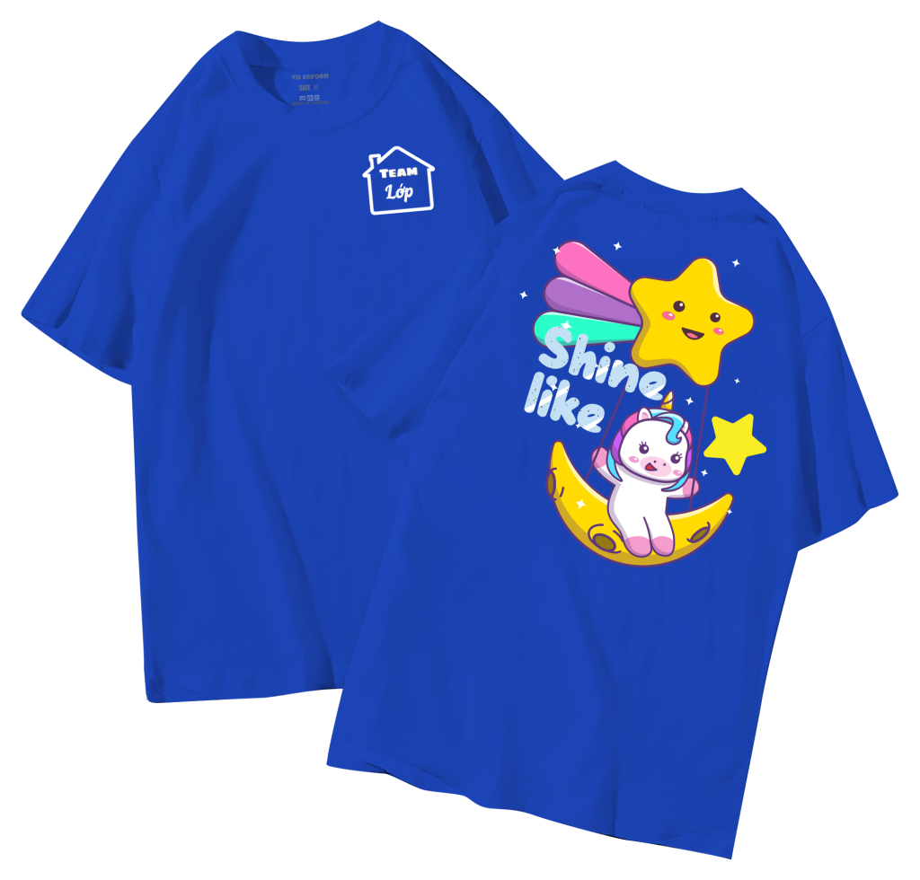 đồng phục áo lớp in hình mới nhất, hình in bên đẹp cute dễ thương