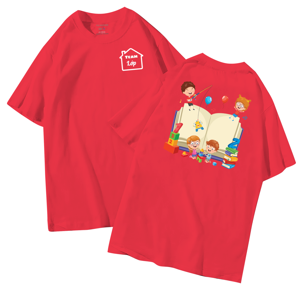 đồng phục áo lớp in hình mới nhất, hình in bên đẹp cute dễ thương