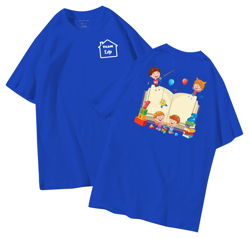 đồng phục áo lớp in hình mới nhất, hình in bên đẹp cute dễ thương