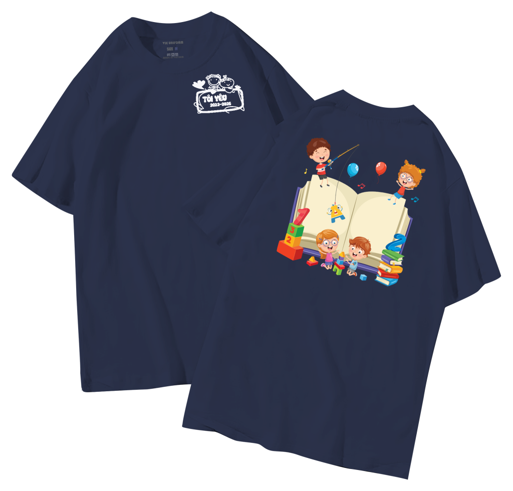 đồng phục áo lớp in hình mới nhất, hình in bên đẹp cute dễ thương
