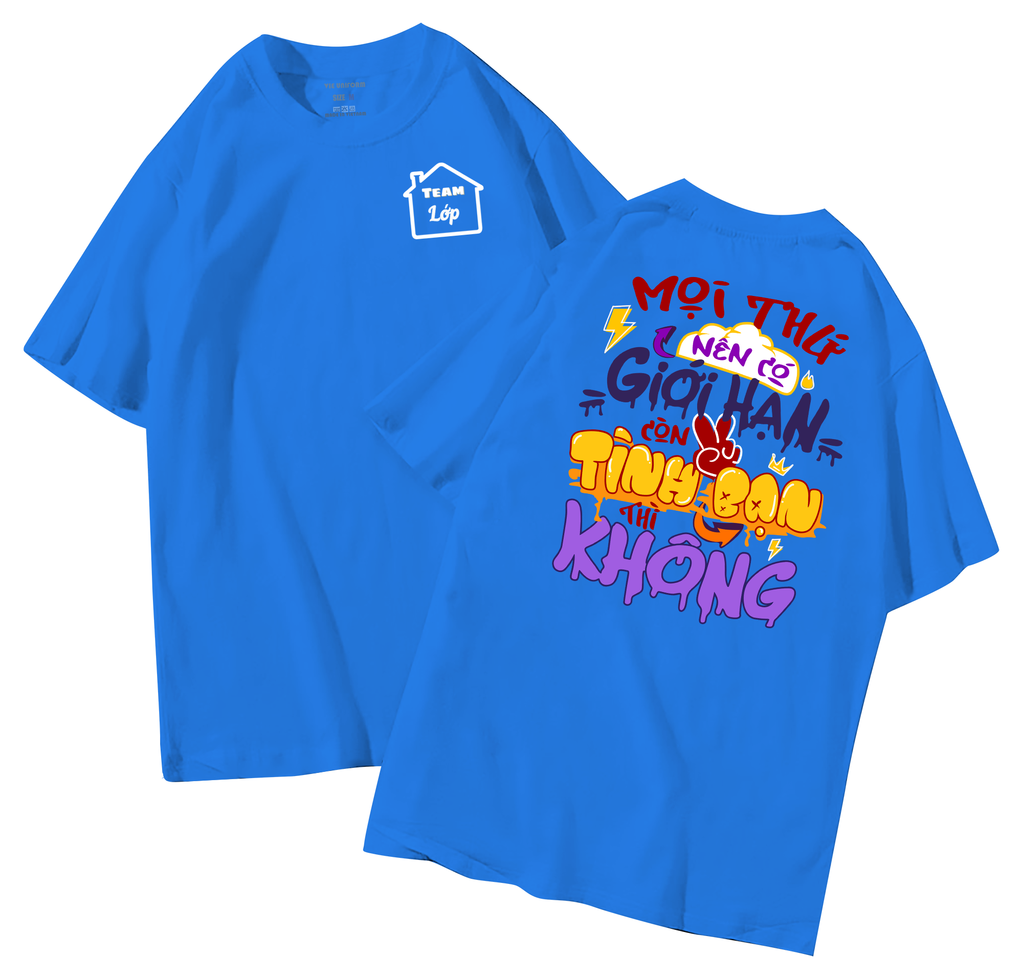 đồng phục áo lớp in hình mới nhất, hình in bên đẹp cute dễ thương