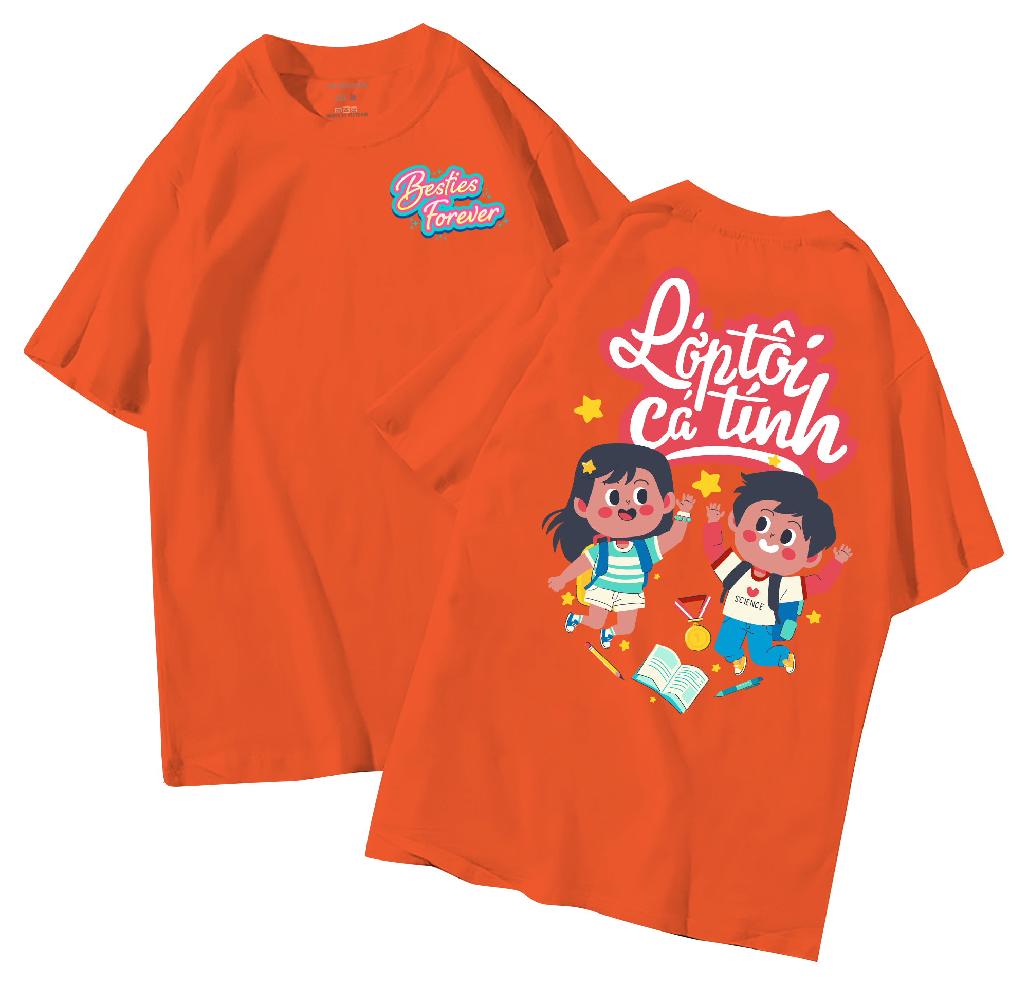 Áo lớp in hình 25.12 C đồng phục áo lớp in hình mới nhất, hình in bên đẹp cute dễ thương