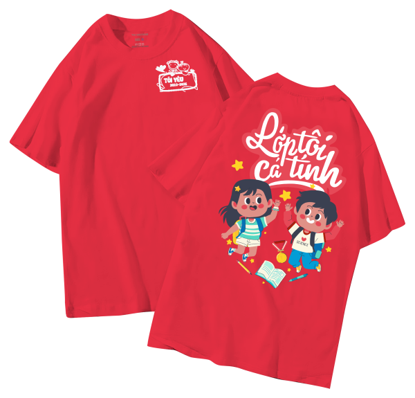 đồng phục áo lớp in hình mới nhất, hình in bên đẹp cute dễ thương