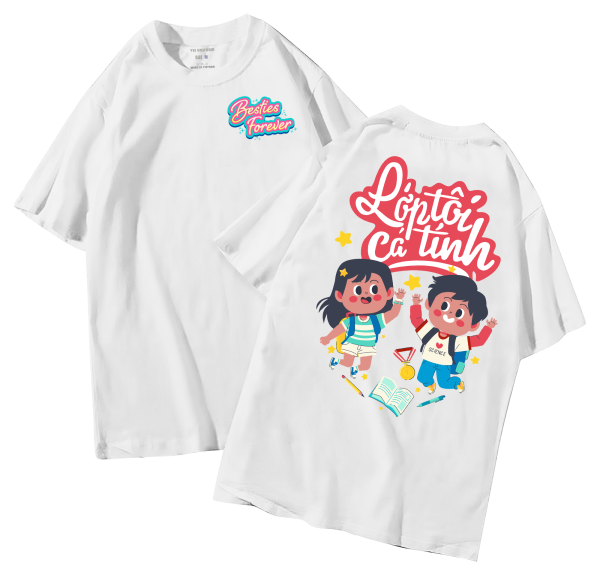 đồng phục áo lớp in hình mới nhất, hình in bên đẹp cute dễ thương