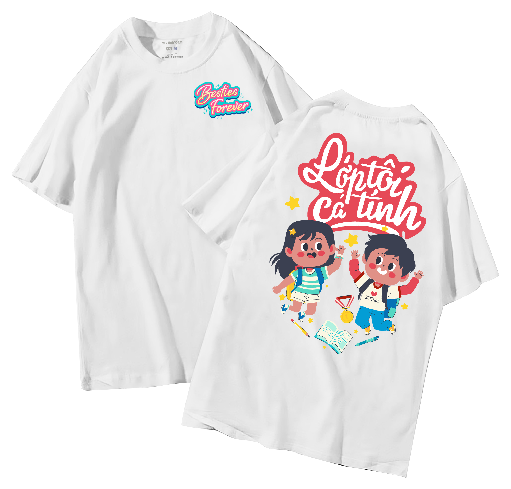 Áo lớp in hình 25.12 TR đồng phục áo lớp in hình mới nhất, hình in bên đẹp cute dễ thương