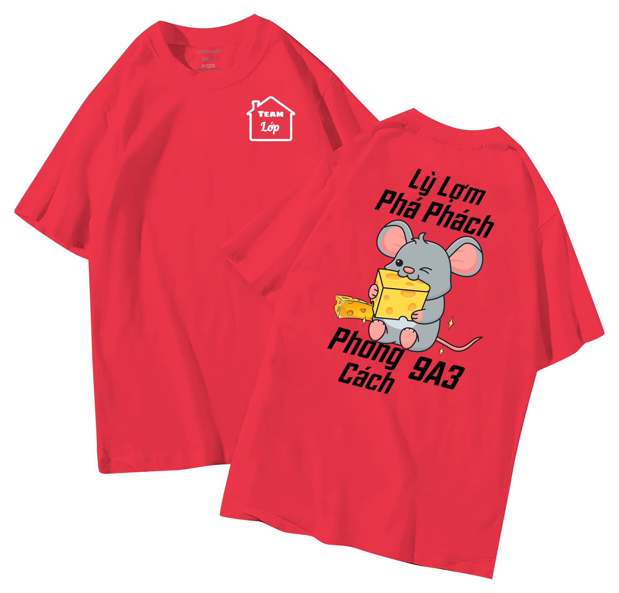 Áo lớp in hình 26.7 D đồng phục áo lớp in hình mới nhất, hình in bên đẹp cute dễ thương