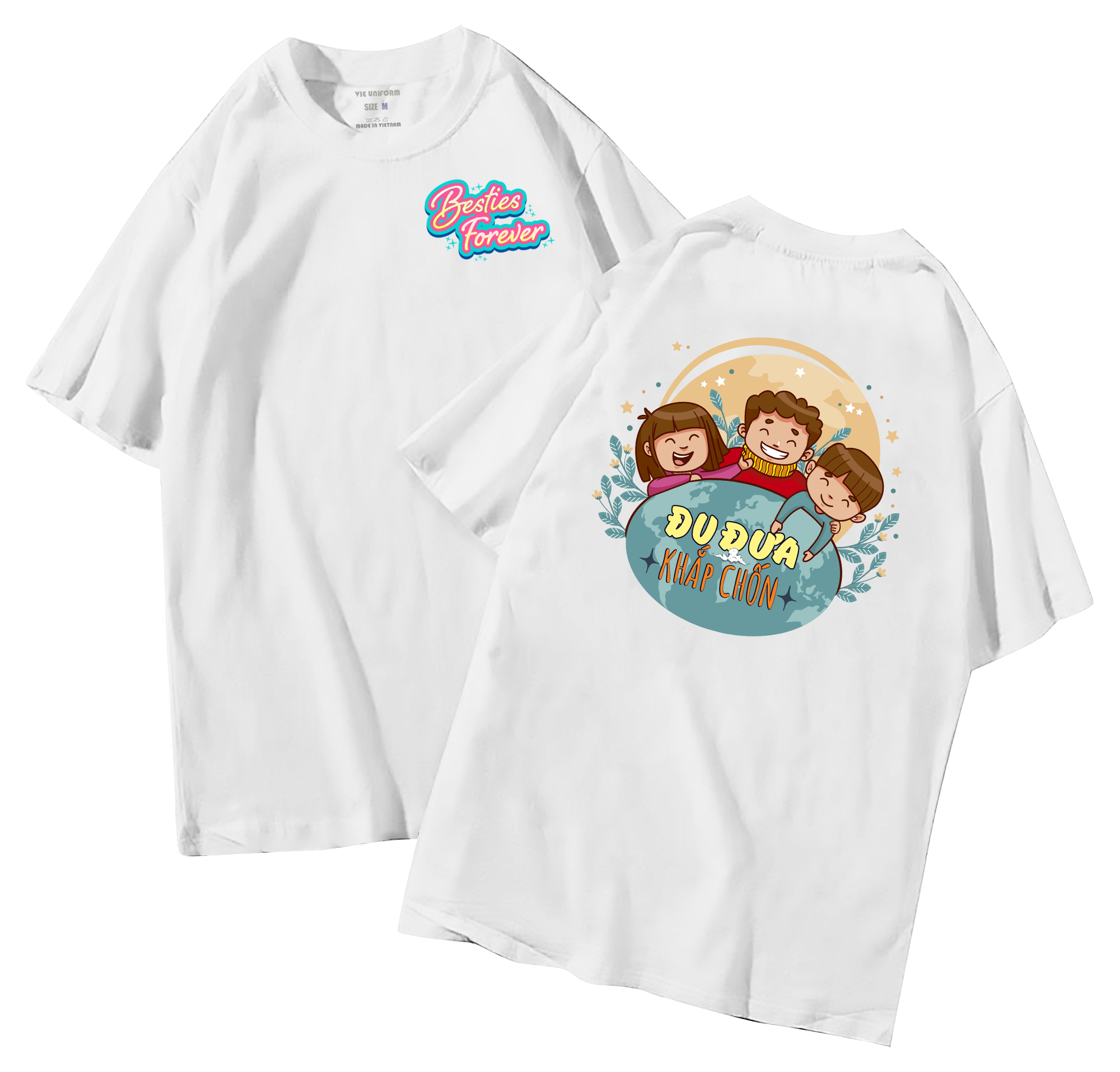 đồng phục áo lớp in hình mới nhất, hình in bên đẹp cute dễ thương