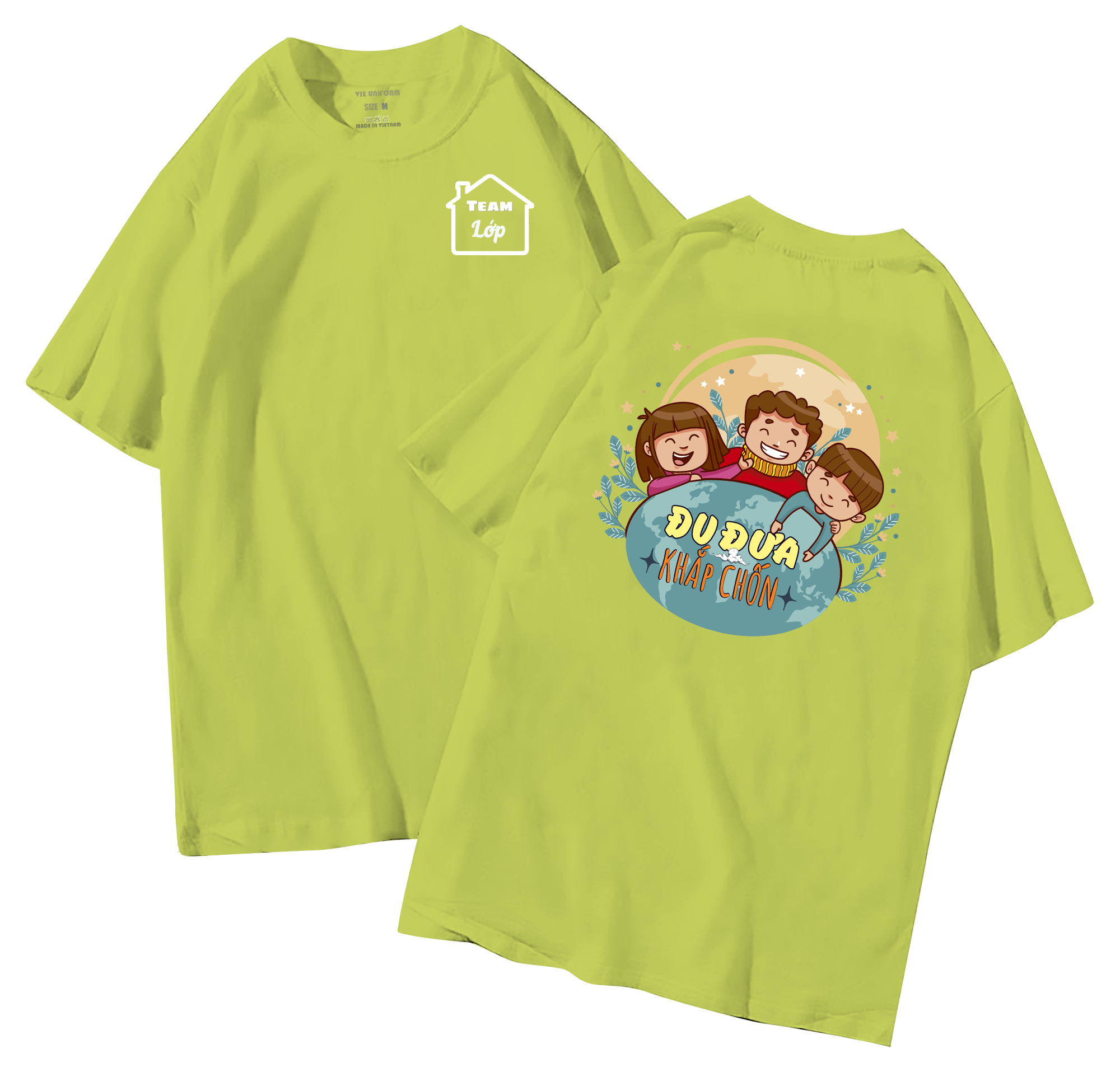 Áo lớp in hình 26.8 XC đồng phục áo lớp in hình mới nhất, hình in bên đẹp cute dễ thương