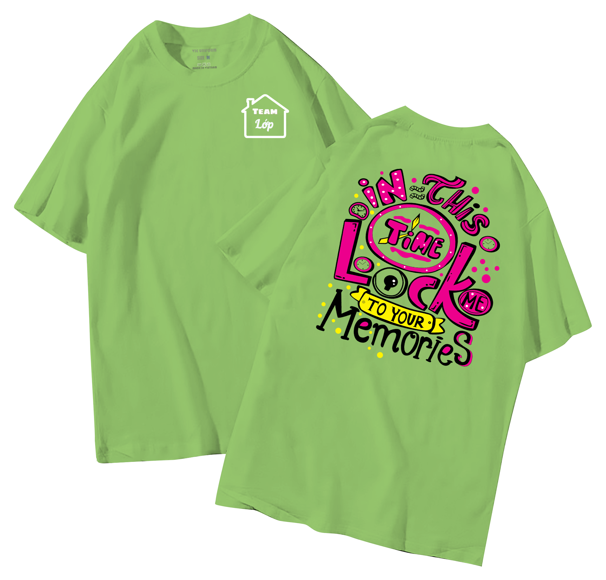 đồng phục áo lớp in hình mới nhất, hình in bên đẹp cute dễ thương