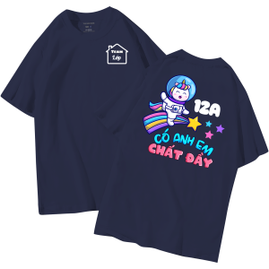 đồng phục áo lớp in hình mới nhất, hình in bên đẹp cute dễ thương