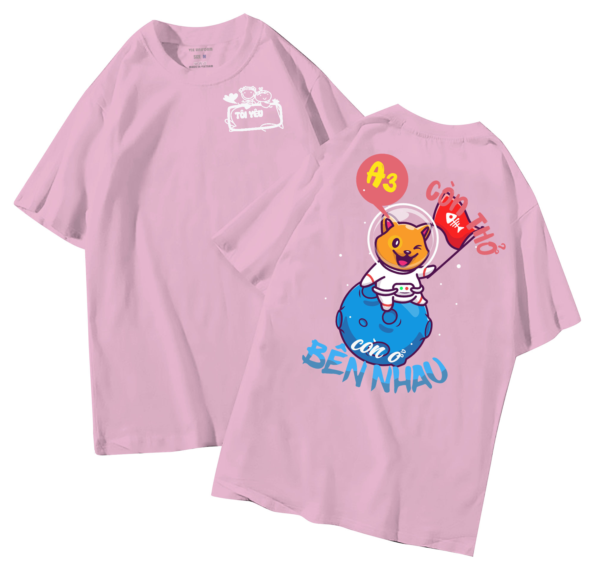 đồng phục áo lớp in hình mới nhất, hình in bên đẹp cute dễ thương