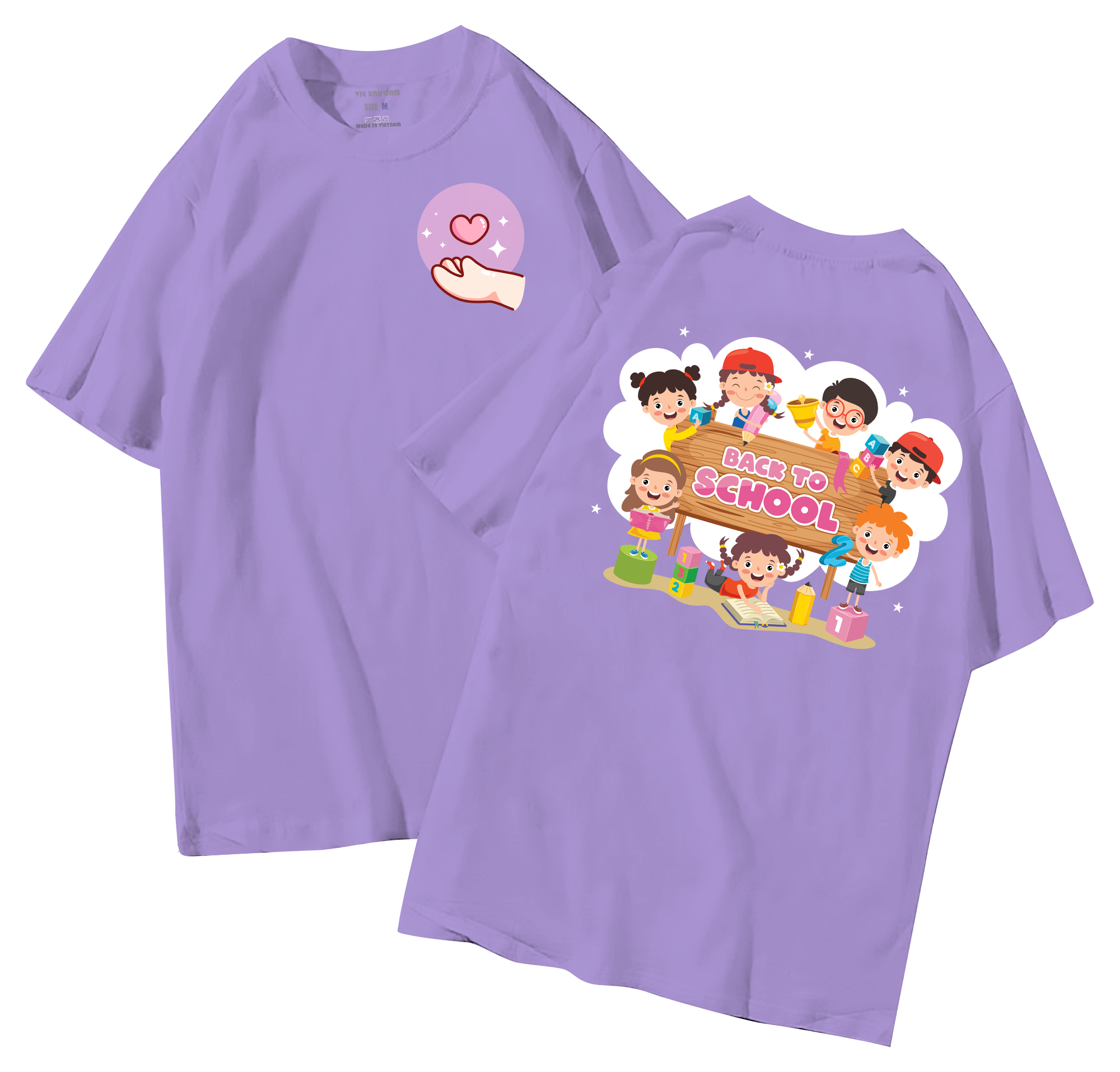 đồng phục áo lớp in hình mới nhất, hình in bên đẹp cute dễ thương