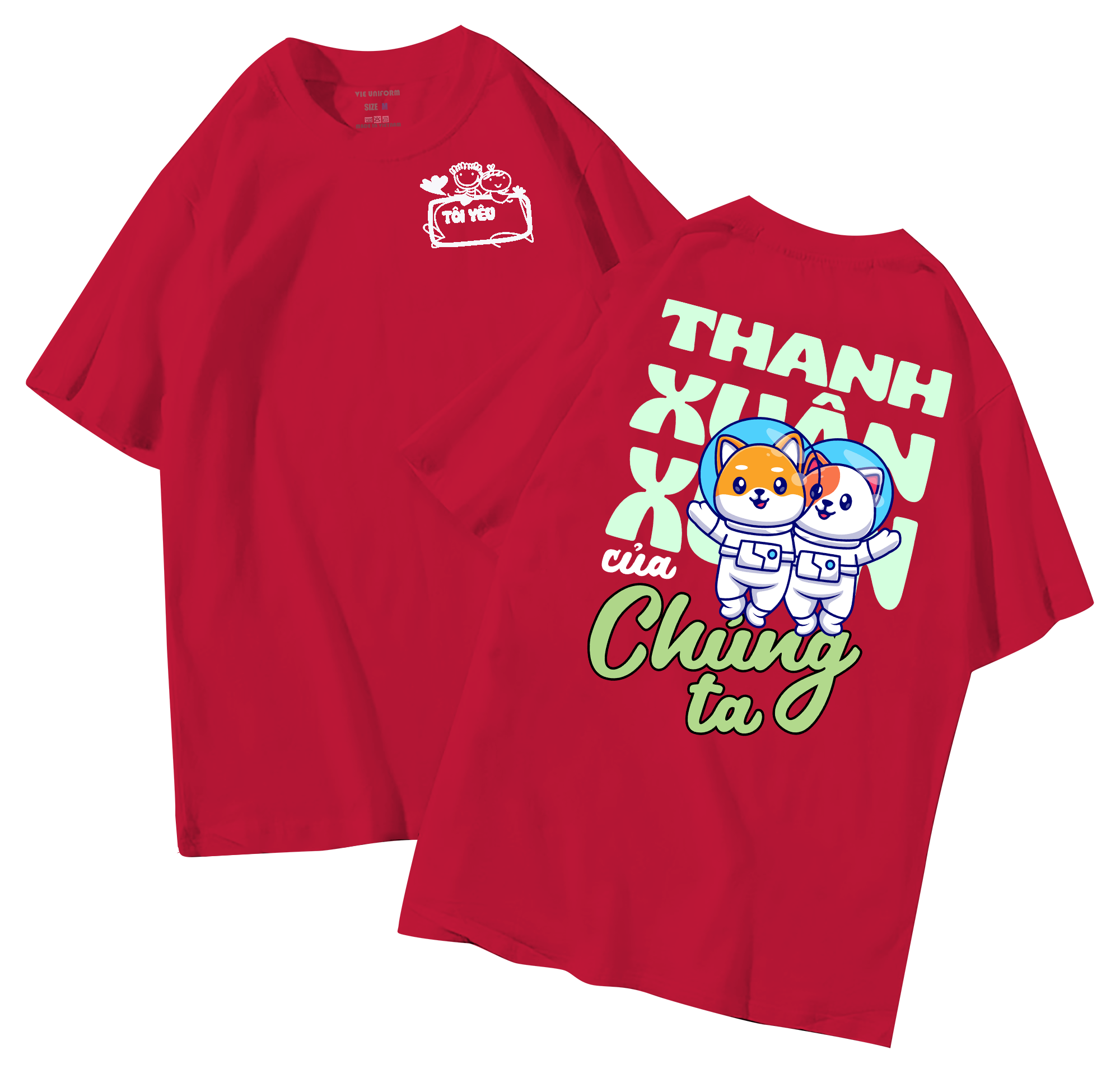 Áo lớp in hình 28.7 D đồng phục áo lớp in hình mới nhất, hình in bên đẹp cute dễ thương