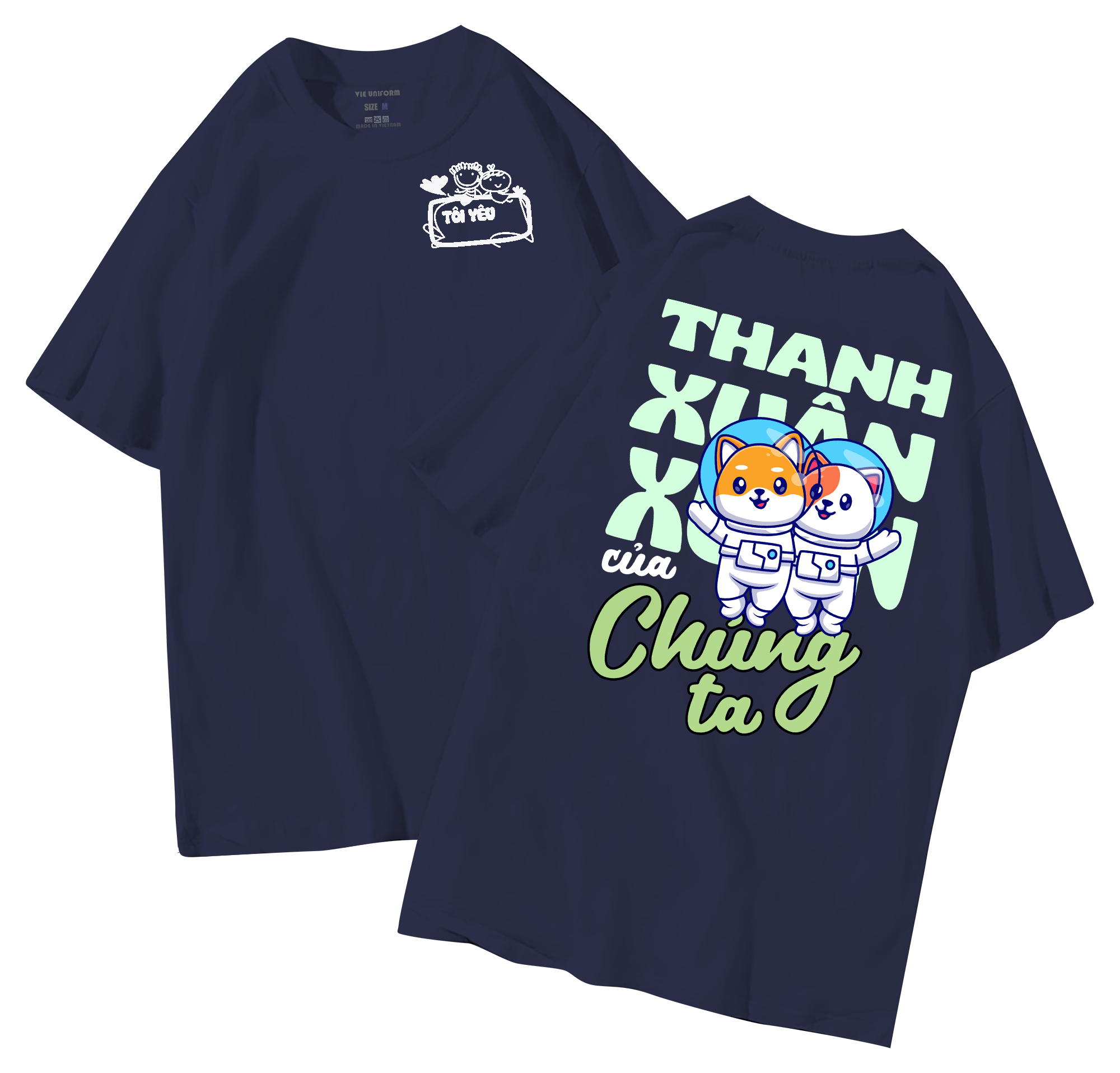 Áo lớp in hình 28.7 XD đồng phục áo lớp in hình mới nhất, hình in bên đẹp cute dễ thương