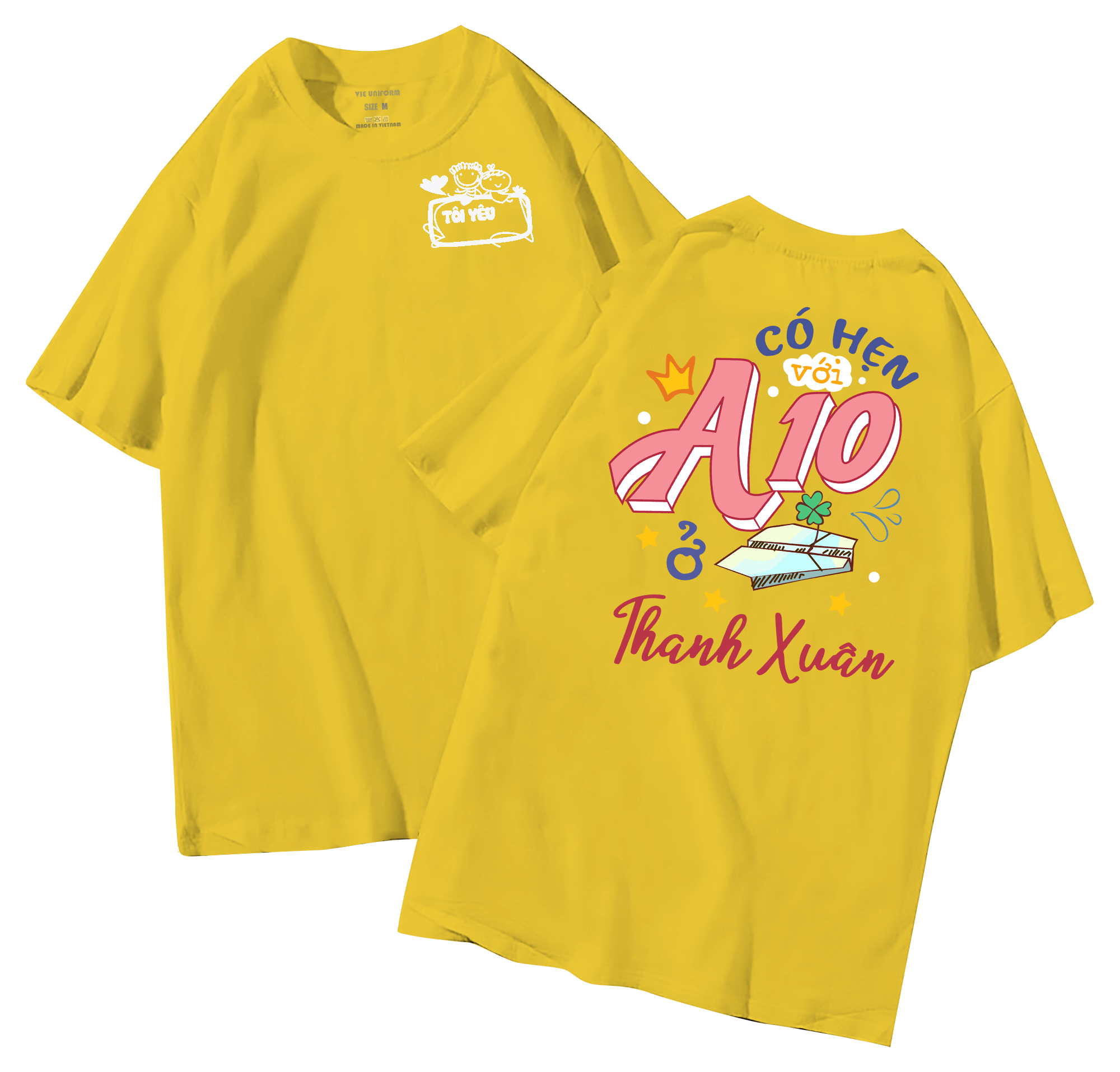 Áo lớp in hình 28.9 V đồng phục áo lớp in hình mới nhất, hình in bên đẹp cute dễ thương