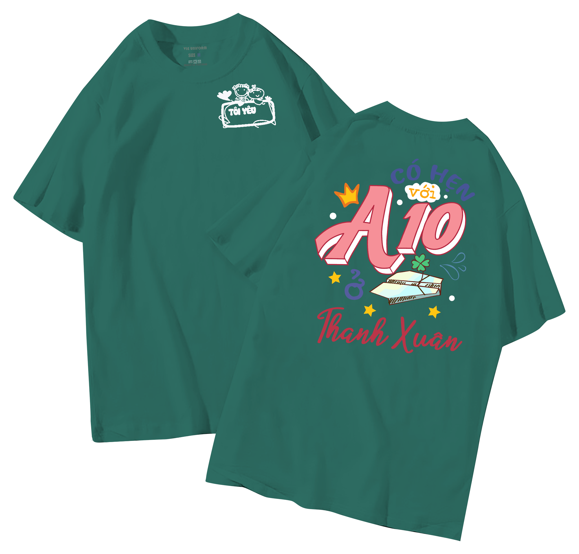 Áo lớp in hình 28.9 VE đồng phục áo lớp in hình mới nhất, hình in bên đẹp cute dễ thương