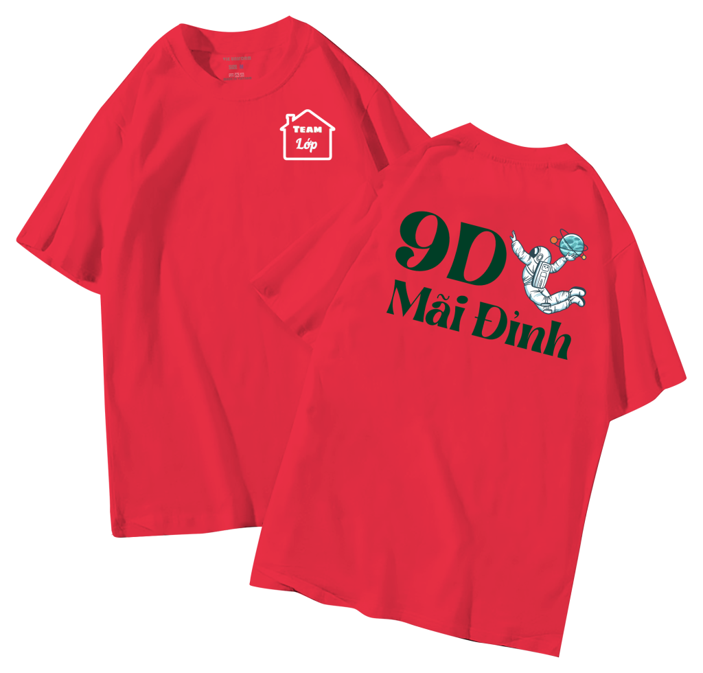 đồng phục áo lớp in hình mới nhất, hình in bên đẹp cute dễ thương